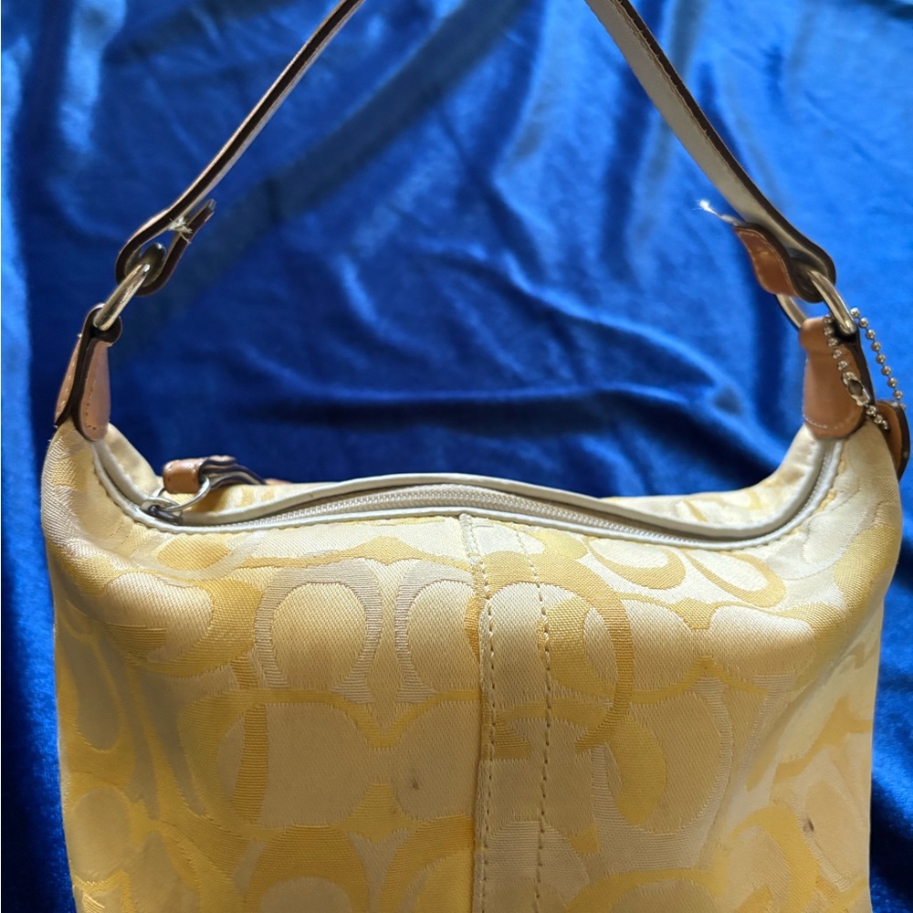Coach Yellow Shoulder Bag with Slouchy Design